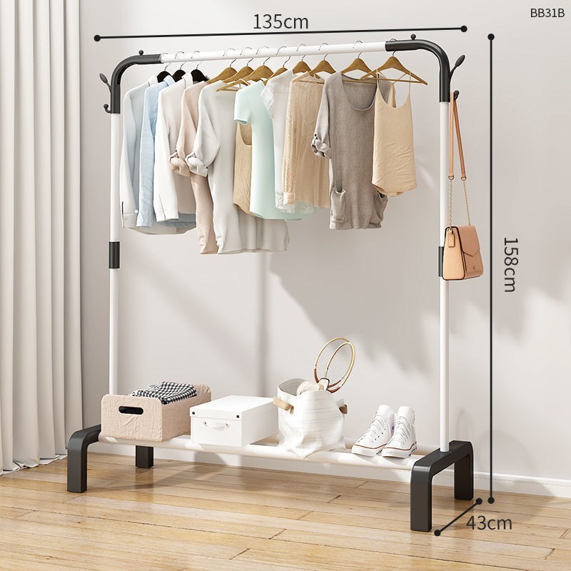 Black wall hooks Tree Hanging Bag Hat Jacket Umbrella Multifunctional Coat Rack Stand Metal Clothes Hanger Stand With Wheels