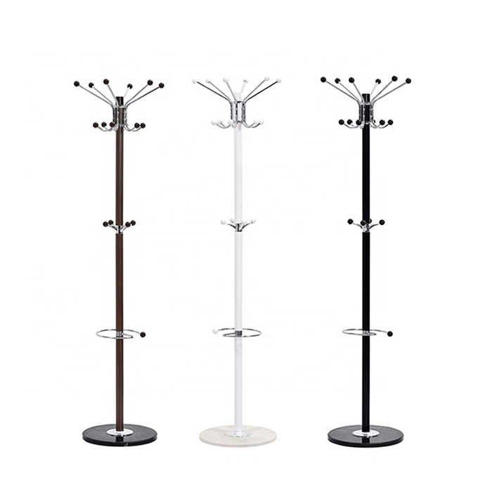 White black hall corner entryway freestanding tree hanging clothes bag hat jacket umbrella coat rack metal coat hanger stand