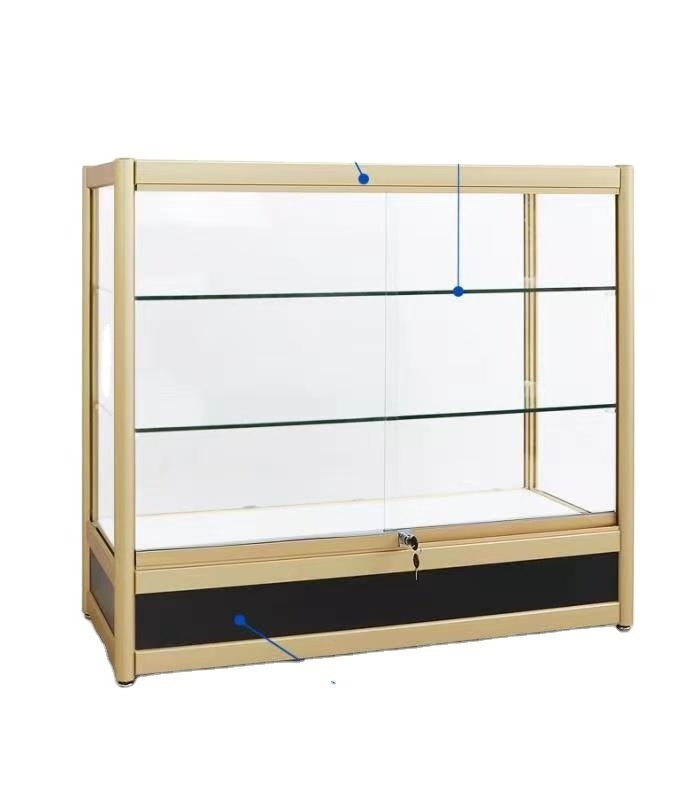 Boutique display cabinet and used glass showcases glass cabinet display show case with lights