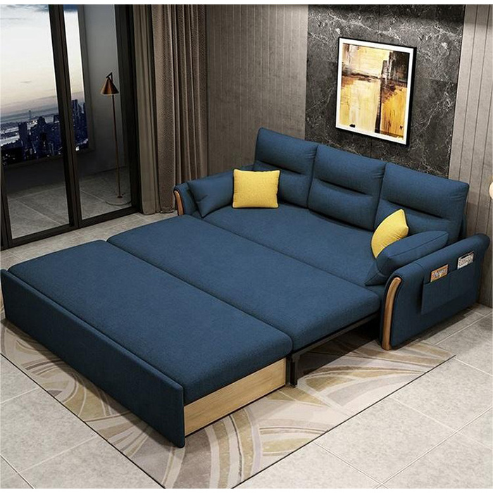 Multifuncional Modern Design Recliners Power Pull Out Side Sofa Double Bed Multifunction Couch Bed With Container