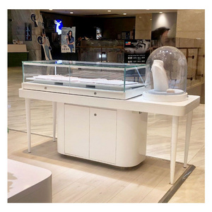 Factory Customized Mall Kiosk Glass Jewelry table Showcase Shop Jewellery Kiosk Counter Display Jewelry Kiosk for Sale