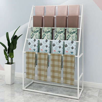 Gaogle Display Boutique Fabric Store Scarf Display Rack Gold Functional Scarf Display Rack