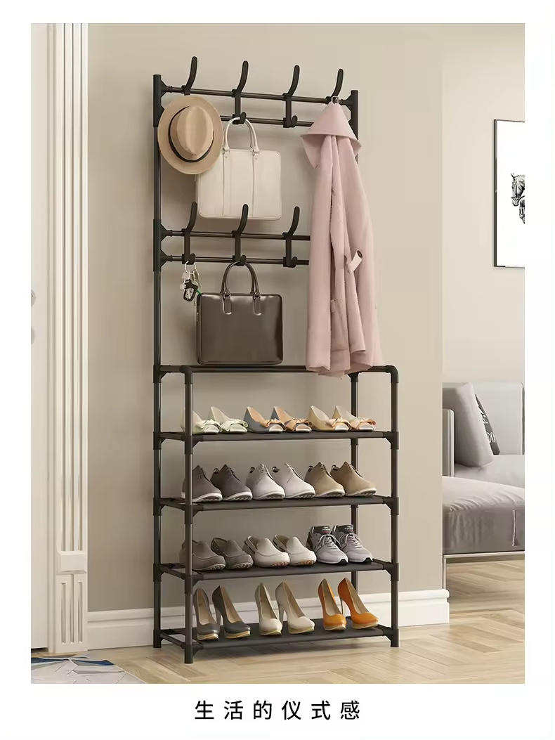 Gaogle wall decor kids Living Room Bedroom Doorway Minimalist Shoe Rack Clothes Display Rack with foot