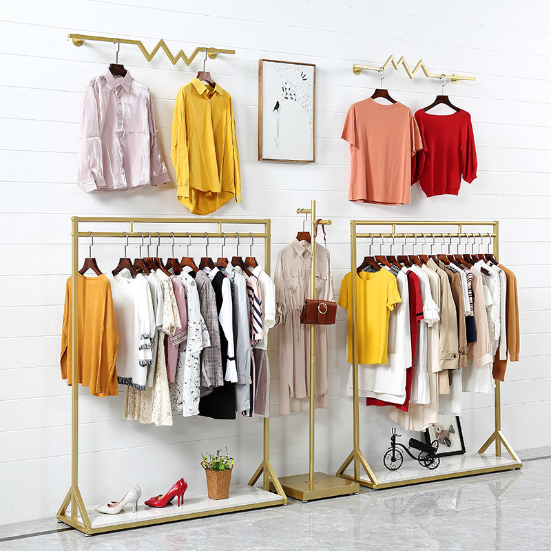 Retail Garment Store Interior Design Kids Clothing Rail Wall Mounted Men Black Sports Clothes Rack For Clothing Store