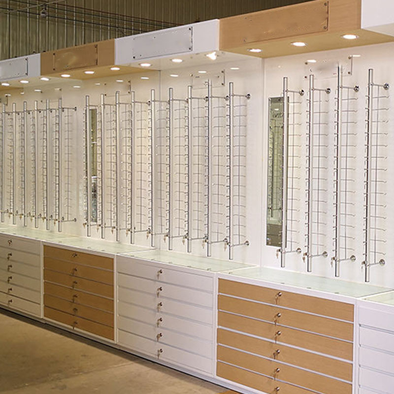 Gaogle Floor Standing Locking Sunglass Display Rack Led Wall Mounted Eyewear Furniture optical eyeglass display cabinet