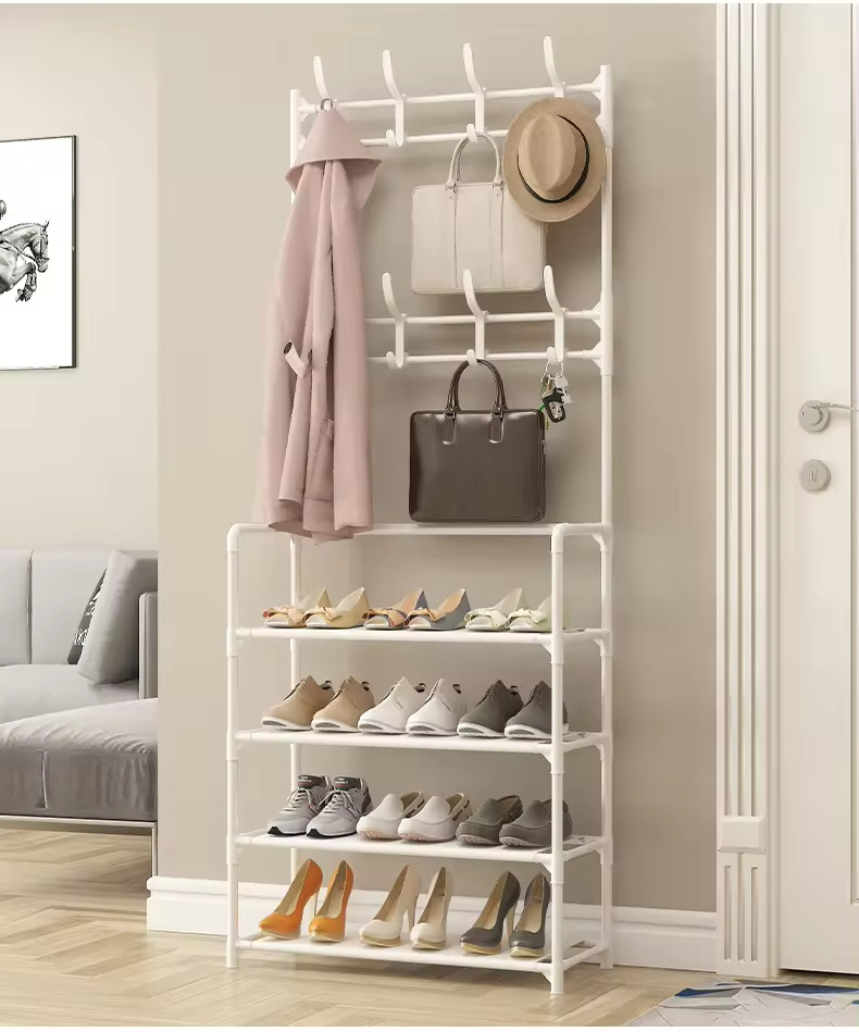 Gaogle wall decor kids Living Room Bedroom Doorway Minimalist Shoe Rack Clothes Display Rack with foot