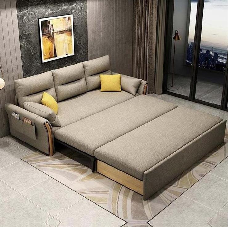 Multifuncional Modern Design Recliners Power Pull Out Side Sofa Double Bed Multifunction Couch Bed With Container