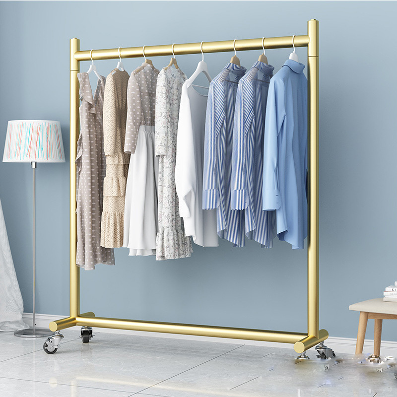 rose gold clothing rack with top shelf clothes rack china