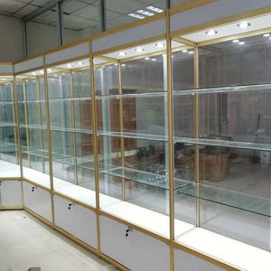 Boutique display cabinet and used glass showcases glass cabinet display show case with lights