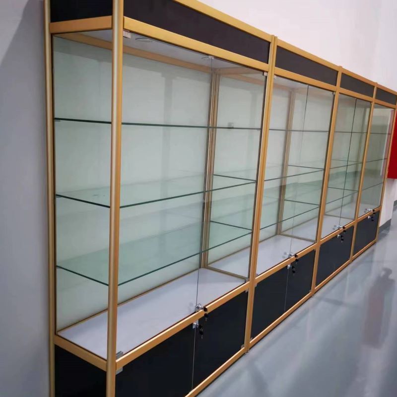 Boutique display cabinet and used glass showcases glass cabinet display show case with lights