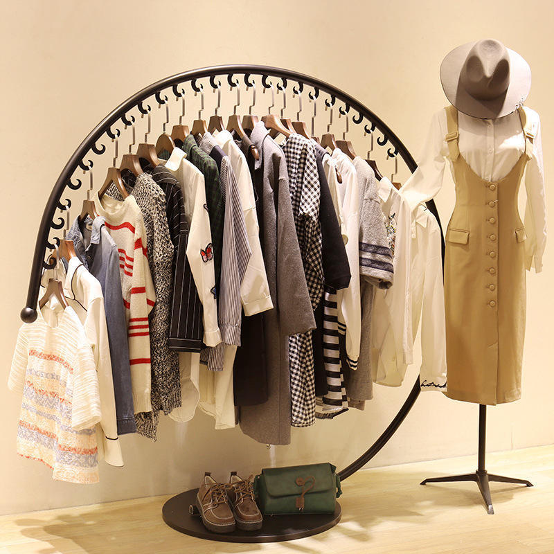 Creative Clothing Display Rack Floor Type Good-Looking Circular Clothes Hanger Children'S Wall Coat Rack percheros