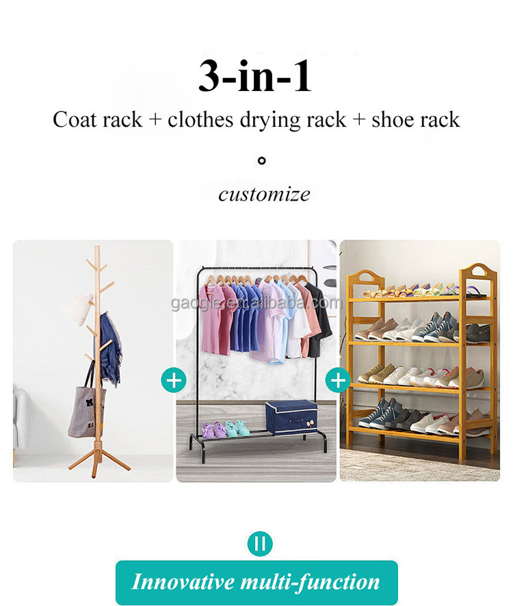 Gaogle Modern Design Living Room Metal Hanging Clothes Stand Coat Rack Clothes Hanger Hat Coat Rack