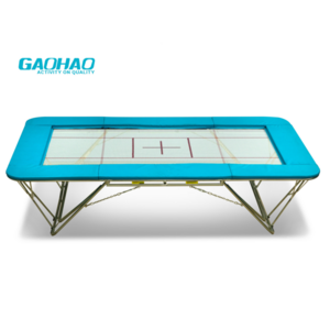 Gaohao master trampoline for gym training and competition Europe trampoline with safety pad strong springs quickly open and fold