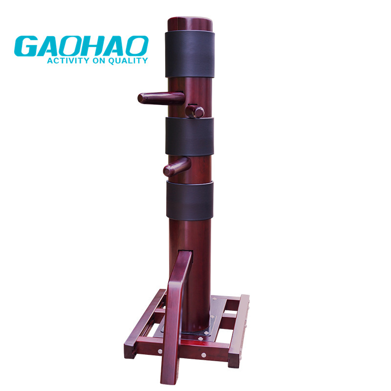 Gohao wing chun wooden dummy height from 160cm to 180cm two colors professional kung fu training wooden dummy