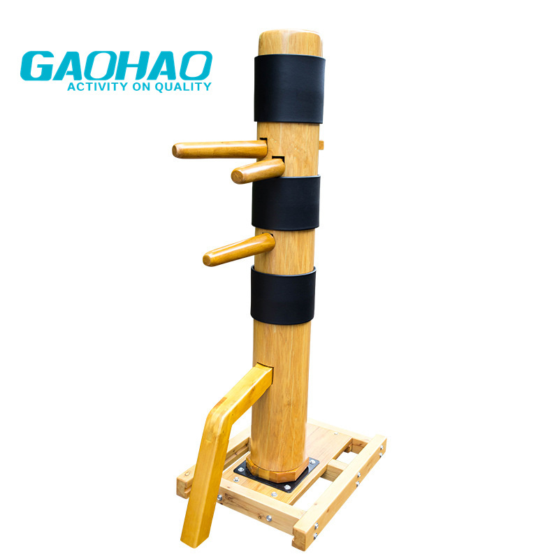 Gohao wing chun wooden dummy height from 160cm to 180cm two colors professional kung fu training wooden dummy