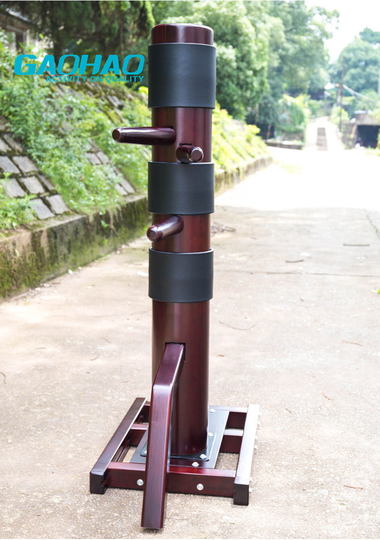 Gohao wing chun wooden dummy height from 160cm to 180cm two colors professional kung fu training wooden dummy