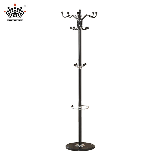 black white hat and coat stand with umbrella holder