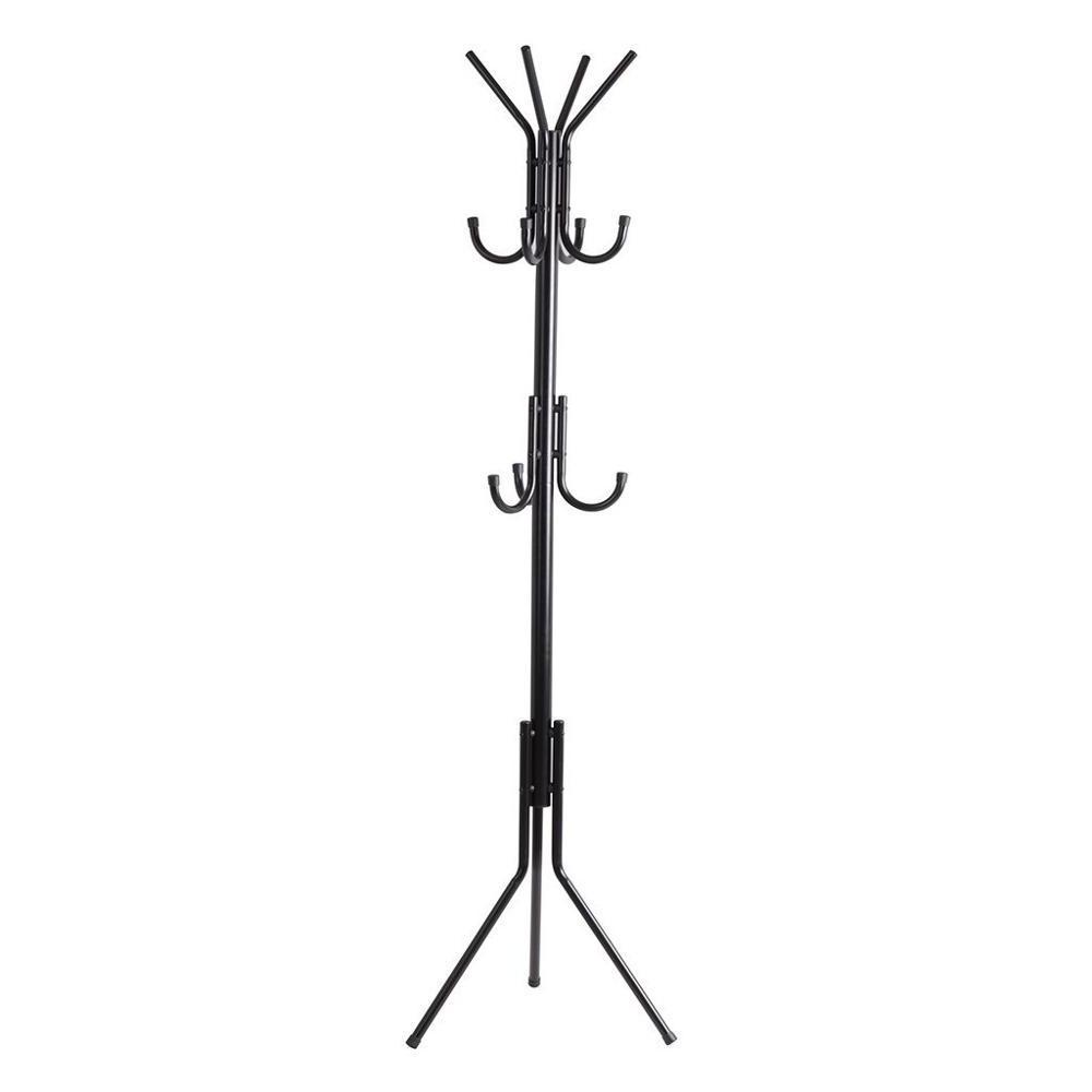 Coat Rack metal Hat Hanger Holder Jacket Umbrella Tree Stand Base Black Standing Coat Rack