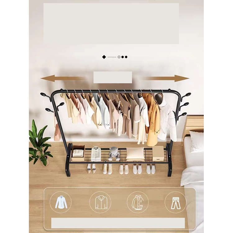 white and black free standing tree hanging bag hat jacket umbrella shoe coat rack stand metal clothes hanger stand with wheels