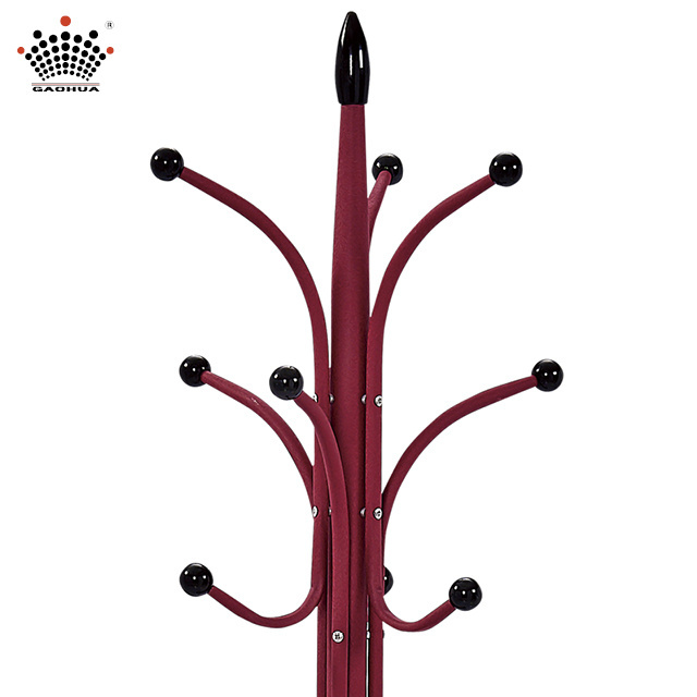 modern elegant red personalised small entryway farmhouse free standing tree metal hat stand iron coat rack