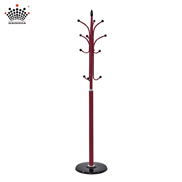 modern elegant red personalised small entryway farmhouse free standing tree metal hat stand iron coat rack