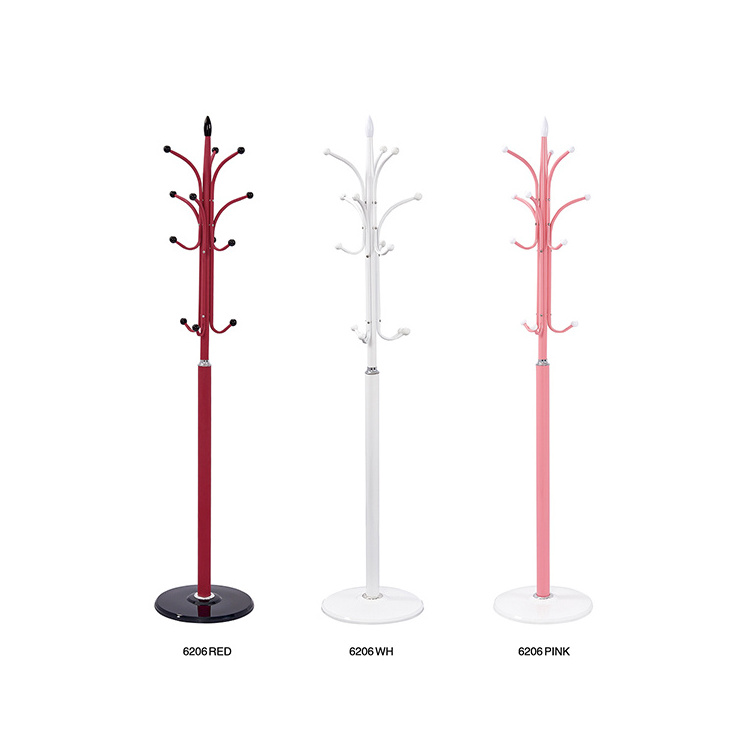 modern elegant red personalised small entryway farmhouse free standing tree metal hat stand iron coat rack