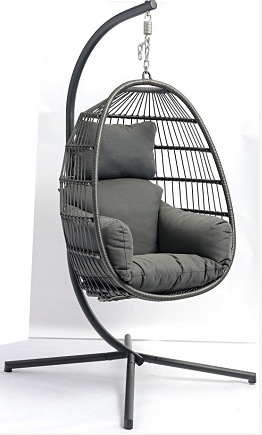 wholesale modern white black colour indoor adult stationary porch hammock swing hanging relax rustic wicker round egg chair