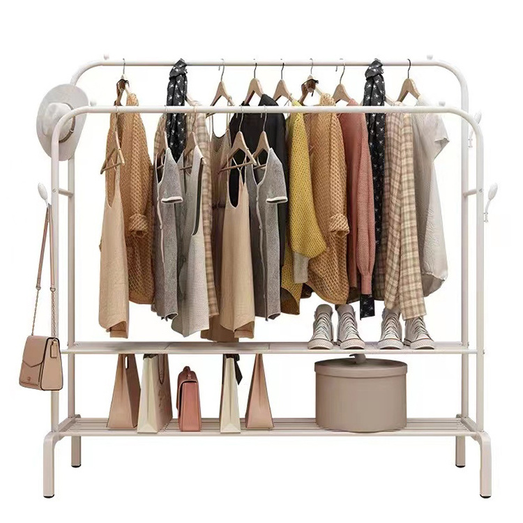 custom colorful movable door mounted mobile hanging hat shoe shelf iron coat rack