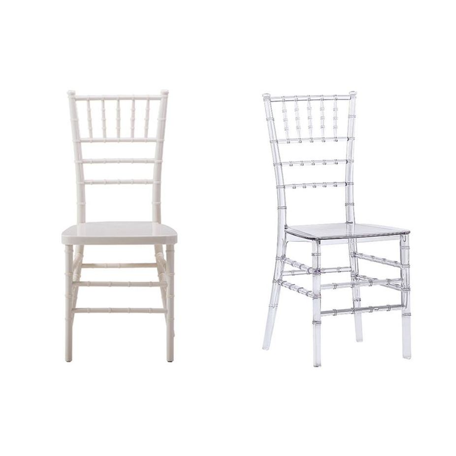 Wholesale Chaises Hotel Furniture Event Polycarbonate transparent Plastic Clear Resin Wedding Chiavari Chavari Chair