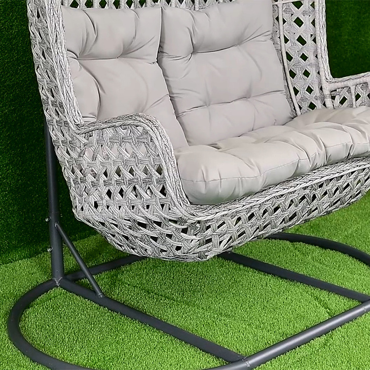 Outdoor Furniture Patio Swings Hanging Egg Swing Chair Indoor Wicker Rattan Garden Furniture Hanging Chair With Metal Stand