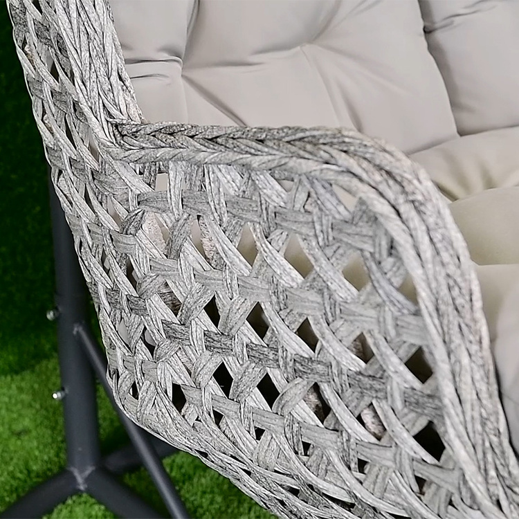 Outdoor Furniture Patio Swings Hanging Egg Swing Chair Indoor Wicker Rattan Garden Furniture Hanging Chair With Metal Stand