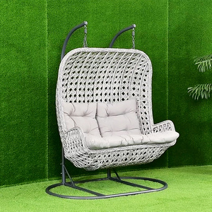 Outdoor Furniture Patio Swings Hanging Egg Swing Chair Indoor Wicker Rattan Garden Furniture Hanging Chair With Metal Stand