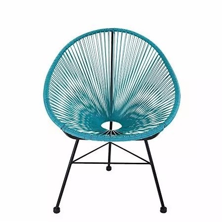 indoor outdoor oval weave lounge patio chair wicker sun chair bistro rattan acapulco chair