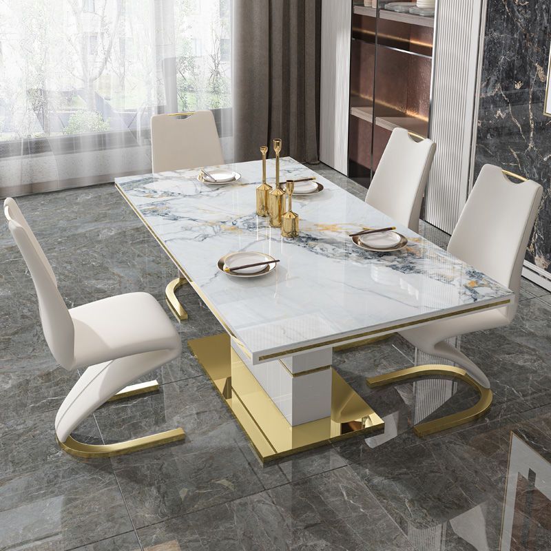 modern luxury dinning room furniture kitchen restaurant tables and 6 chairs sets marble dining table set with chair for 6 seater