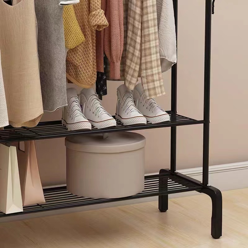 luxury clothing standing hangers colored rail hanging pole cloths hanger stand heavy duty clothes rack for bedroom