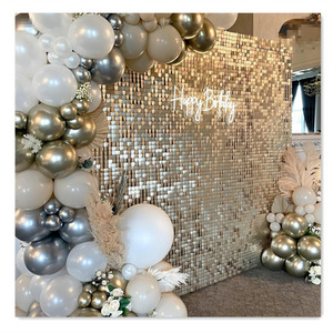 Stunning Iridescent Transparent back emerald green Mirror Sequin Shimmer Wall Backdrop Panel