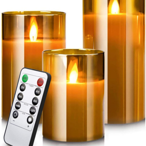 Candle Real Wax Fake Wick Moving Flame Faux Wickless Pillar Battery LED Flameless Candles For Wedding Christmas Festival