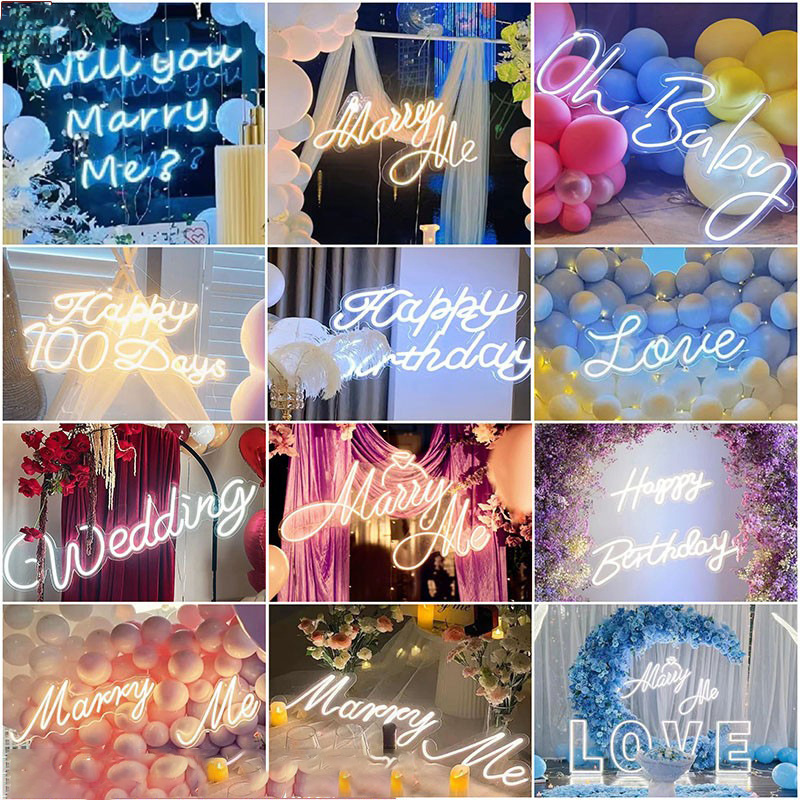 Custom Wedding Neon Sign LED Name Neon Light Sign For Wedding Bridesmaid Gifts Wall Home Decoration