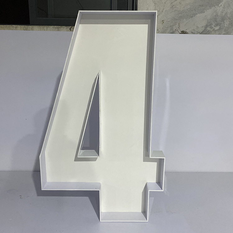 White Acrylic Custom Giant Frame Balloon Letters Numbers Wedding Acrylic Hollow Numbers Letter And Number Backdrop Decoration