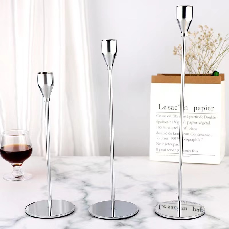 Metal Candlestick Taper Tall Pillar Candle Holders For Home Wedding Table Centerpiece Candle Sticks Decoration