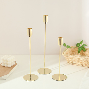 Metal Candlestick Taper Tall Pillar Candle Holders For Home Wedding Table Centerpiece Candle Sticks Decoration