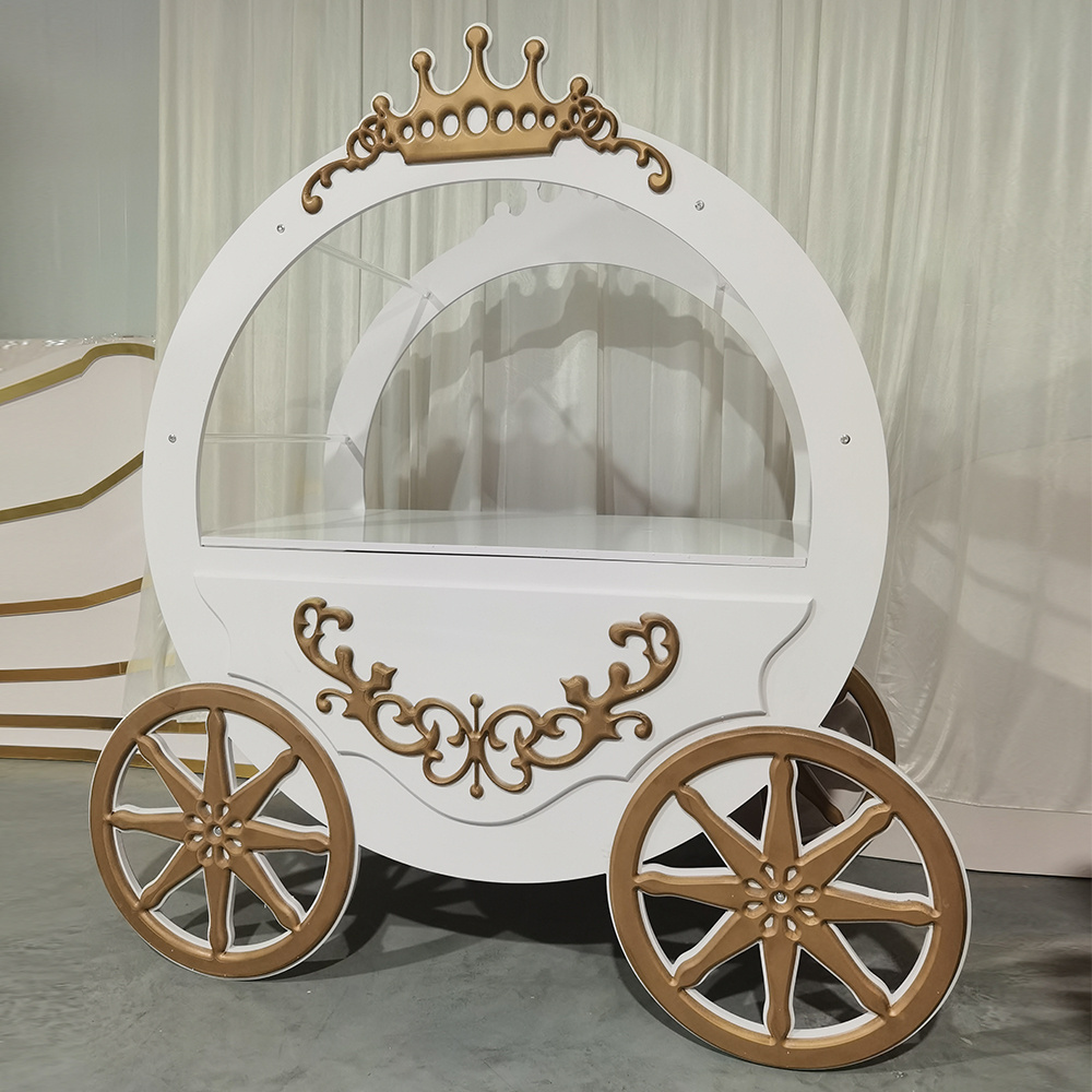 Hot Sale Modern Style Dessert Cart Wedding Decoration Flower And Candy Cart