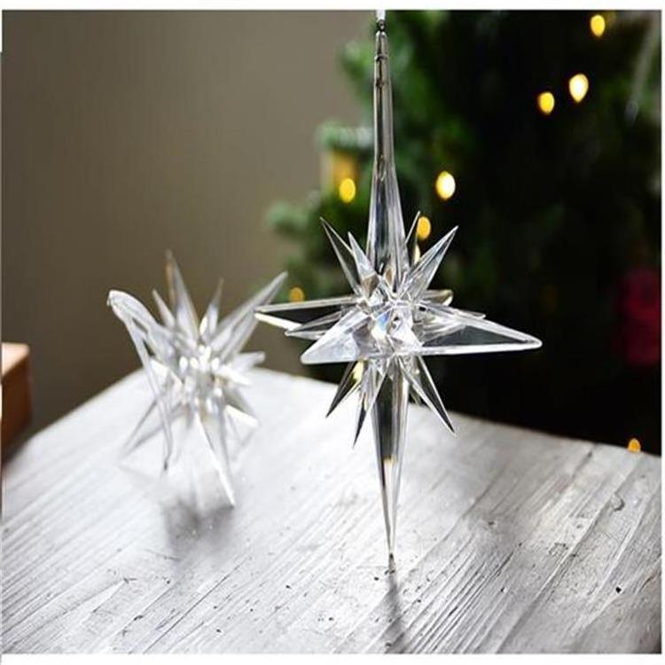 Christmas Decorations Acrylic Snow Star Hanging Hotel Mall Ceiling  Decoration Creative