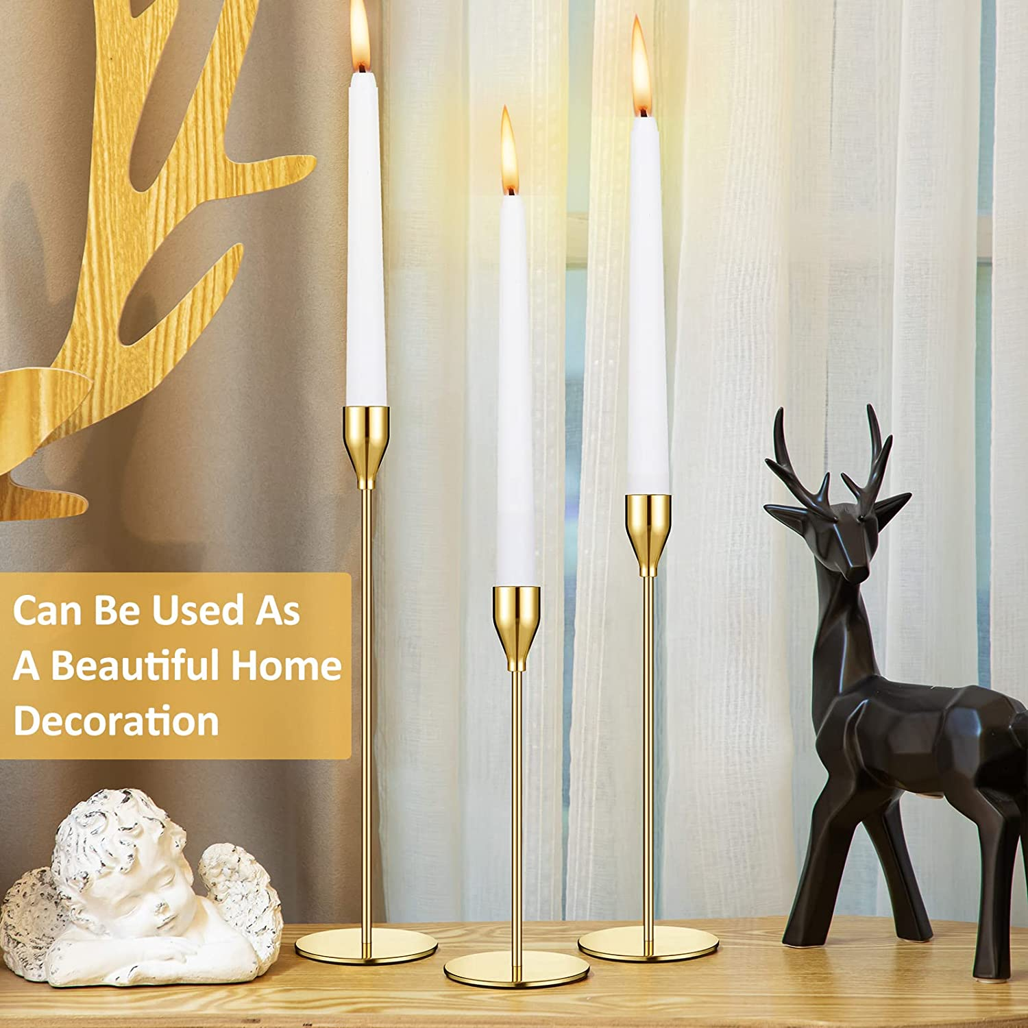 Metal Candlestick Taper Tall Pillar Candle Holders For Home Wedding Table Centerpiece Candle Sticks Decoration