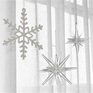 Christmas Decorations Acrylic Snow Star Hanging Hotel Mall Ceiling  Decoration Creative