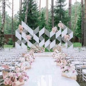 high glossy thickness white color wedding stage aisle rug dance floor walkway mirror carpet