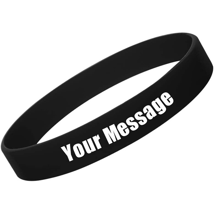 factory custom logo cheap promotional fermoir bracelets festival blank silicone wristband buckle rubber wrist band