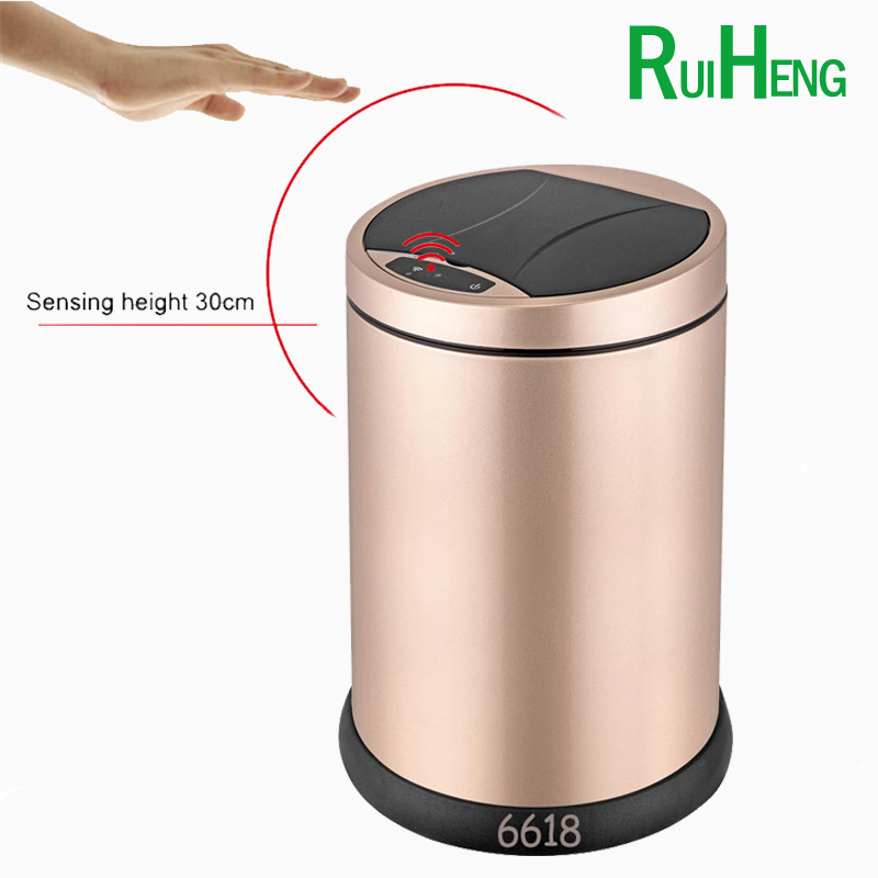 High quality Stainless steel automatic trash can sensor waste bin dustbin garbage bins  segregated garbage can