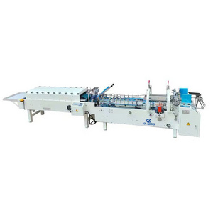 Automatic Anti-heat Hot Coffee Insulated Paper Cup Carton Sleeve Fan Folder Gluer Box Making Machine For Packaging industry