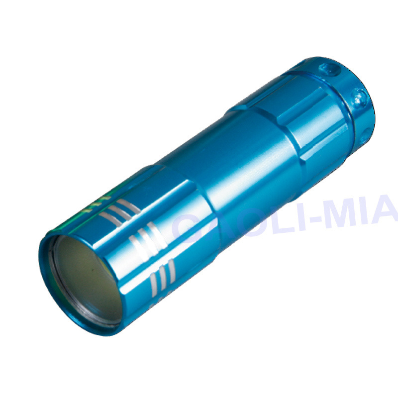 9 LED Aluminum flashlight mini torch AAA Battery Operated COB Promotional wholesales factory torch